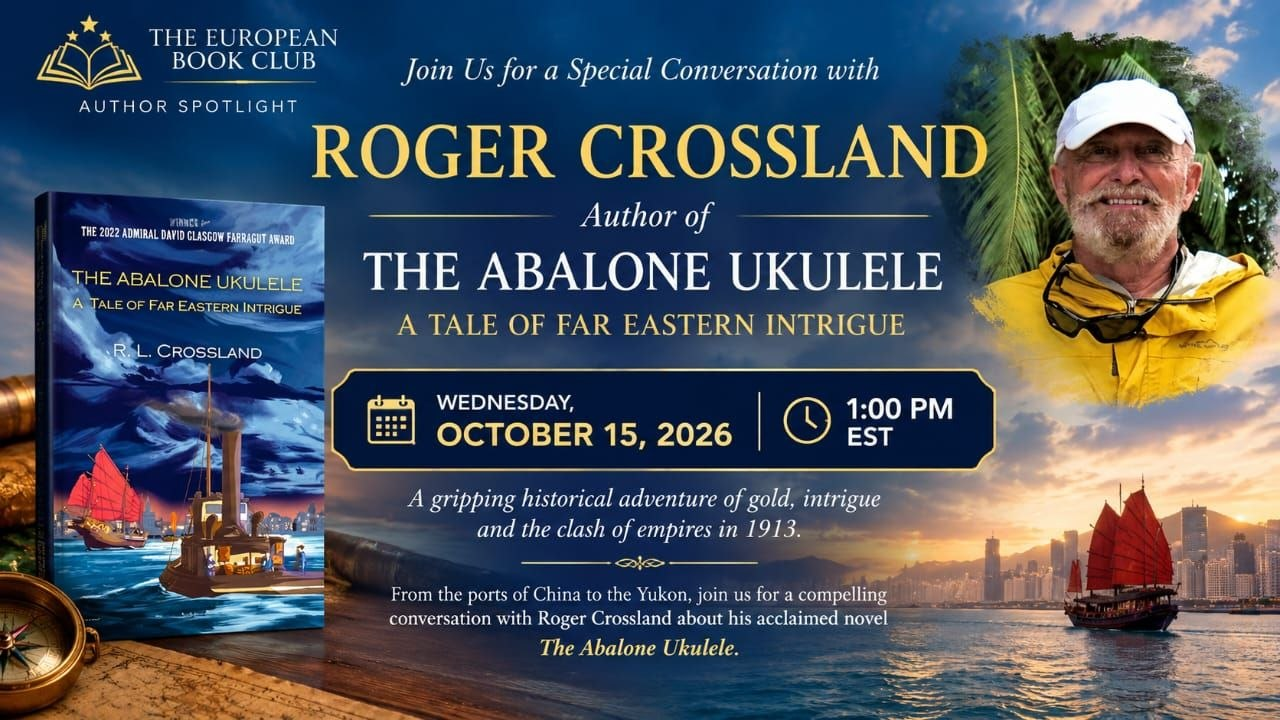 Author Spotlight: Roger Crossland, author of The Abalone Ukulele, Wednesday October 15, 2026 at 1:00 PM EST